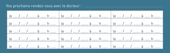 Carnet de rendez-vous intérieur