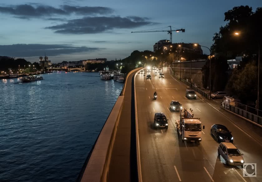 Paris – la Seine et la voie Mazas depuis le pont d’Austerlitz