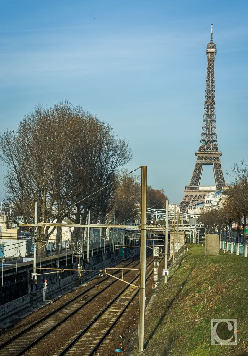 Paris – la Tour Eiffel et la ligne C du RER